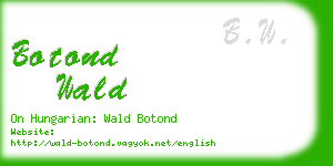 botond wald business card